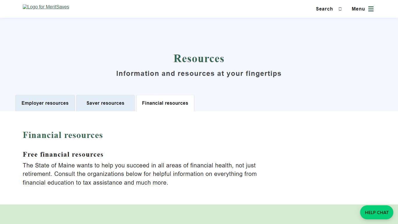 Financial Resources - MeritSaves