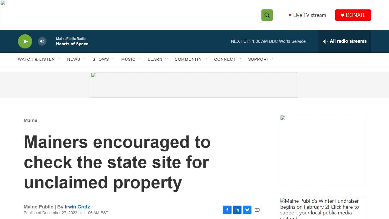 Mainers encouraged to check the state site for unclaimed property Maine Public