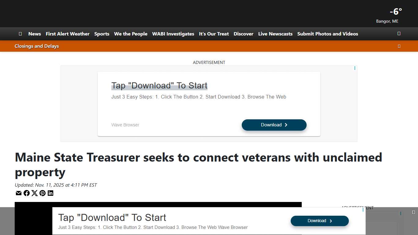 Maine State Treasurer seeks to connect veterans with unclaimed property